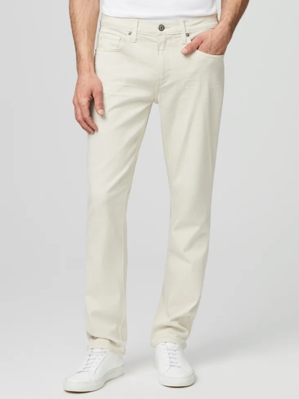 PAIGE Transcend Federal Straight Jean Biscotti Beige Men's 34 x 28.5 Stretch
